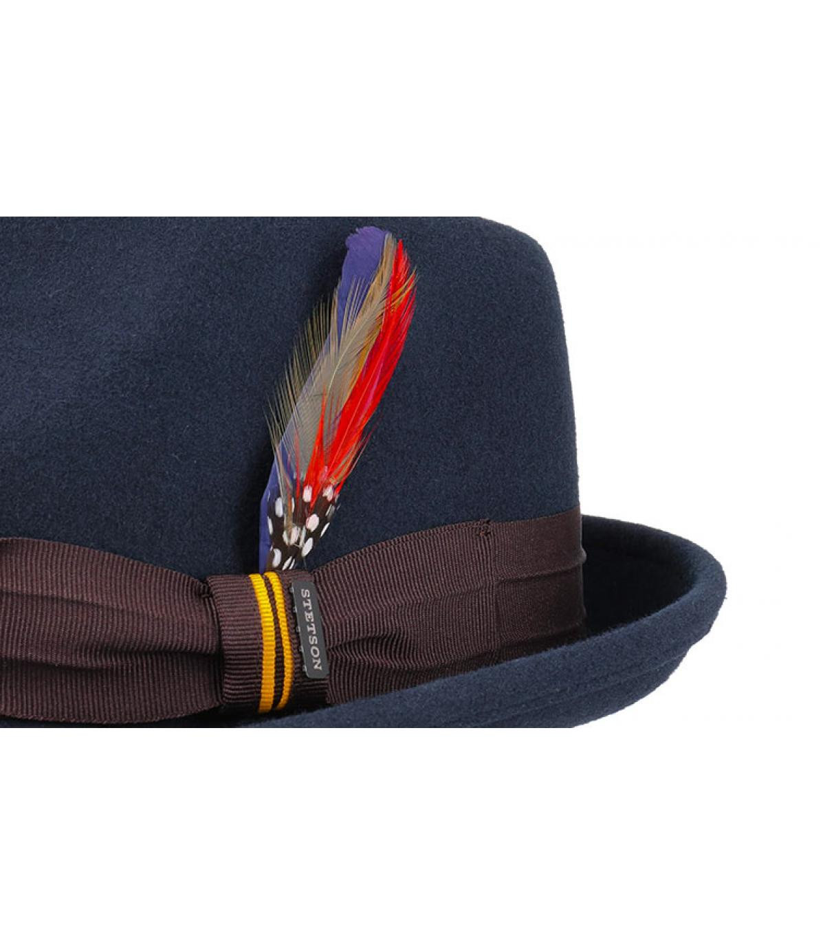 navy blue felt trilby